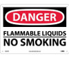 Danger: Flammable Liquids No Smoking - 10X14 - Rigid Plastic - D645RB