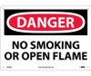 Danger No Smoking Or Open Flame 10X14 .040 Alum