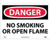 Danger No Smoking Or Open Flame 10X14 Ps Vinyl