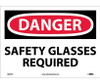 Danger: Safety Glasses Required - 10X14 - PS Vinyl - D649PB