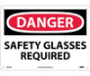 Danger: Safety Glasses Required - 10X14 - Rigid Plastic - D649RB