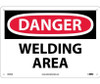 Danger: Welding Area - 10X14 - .040 Alum - D659AB