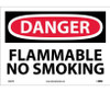 Danger: Flammable No Smoking - 10X14 - PS Vinyl - D663PB