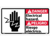 Danger: Electrical Hazard (Bilingual W/Graphic) - 10X18 - PS Vinyl - DBA12P