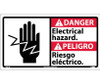 Danger: Electrical Hazard (Bilingual W/Graphic) - 10X18 - Rigid Plastic - DBA12R