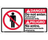 Danger: Do Not Enter Authorized Personnel Only (Bilingual W/Graphic) - 10X18 - PS Vinyl - DBA1P