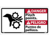 Danger: Pinch Points (Bilingual W/Graphic) - 10X18 - PS Vinyl - DBA9P