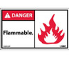Danger: Flammable (Graphic) - 3X5 - PS Vinyl - Pack of 5 - DGA15AP