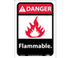 Danger: Flammable (W/Graphic) - 10X7 - PS Vinyl - DGA15P