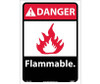 Danger: Flammable (W/Graphic) - 14X10 - PS Vinyl - DGA15PB