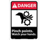 Danger: Pinch Points Watch Your Hands (W/Graphic) - 14X10 - PS Vinyl - DGA19PB