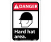 Danger: Hard Hat Area (W/Graphic) - 10X7 - PS Vinyl - DGA2P