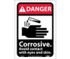 Danger: Corrosive Avoid Contact With Eyes And Skin (W/Graphic) - 10X7 - PS Vinyl - DGA3P