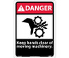 Danger: Keep Hands Clear Of Moving Machinery - 14X10 - .040 Alum - DGA48AB