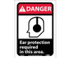 Danger Ear Protection Required In This Area (W/Graphic) 10X7 Ps Vinyl