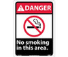 Danger: No Smoking In This Area - 14X10 - .040 Alum - DGA52AB