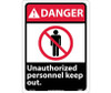 Danger: Unauthorized Personnel Keep Out - 14X10 - .040 Alum - DGA57AB