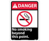 Danger: No Smoking Beyond This Point (W/Graphic) - 14X10 - Rigid Plastic - DGA7RB