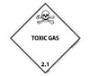 Dot Shipping Labels - Toxic Gas 2.1 - 4X4 - PS Vinyl - Pack of 25 - DL126AP