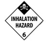 Placard - Inhalation Hazard 6 - 10.75X10.75 - PS Vinyl - DL135P