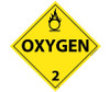 Placard - Oxygen 2 - 10 3/4X10 3/4 - Rigid Plastic - DL7R