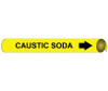 Pipemarker Precoiled - Caustic Soda B/Y - Fits 4 5/8"-5 7/8" Pipe - E4013