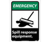Emergency - Spill Response Equipment (W/Graphic) - 14X10 - Rigid Plastic - EGA1RB