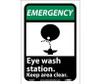 Emergency - Eye Wash Station Keep Area Clear (W/Graphic) - 10X7 - PS Vinyl - EGA4P