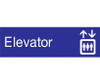 Engraved - Elevator - Graphic - 3X10 - Blue - 2Ply Plastic - EN11BL