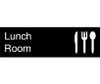 Engraved - Lunch Room - Graphic - 3X10 - Black - 2Ply Plastic - EN13BK