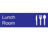 Engraved - Lunch Room - Graphic - 3X10 - Blue - 2Ply Plastic - EN13BL