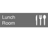 Engraved - Lunch Room - Graphic - 3X10 - Grey - 2Ply Plastic - EN13GY