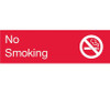 Engraved  No Smoking  Graphic  3X10 Red  2Ply Plastic