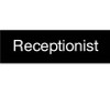 Engraved - Receptionist - 3X10 - Black - 2Ply Plastic - EN18BK