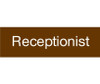 Engraved - Receptionist - 3X10 Brown - 2 Ply Plastic - EN18BN