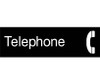 Engraved - Telephone - Graphic - 3X10 - Black - 2Ply Plastic - EN23BK