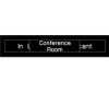 Engraved - Conference Room In Use/Vacant - 2X10 - Black - 2Ply Plastic - EN303BK