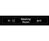 Engraved  Meeting Room In Use/Vacant  2X10 Black  2Ply Plastic