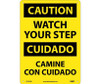 Caution: Watch Your Step (Bilingual) - 14X10 - Rigid Plastic - ESC203RB