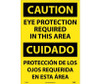 Caution: Eye Protection Required In This Area (Bilingual) - 20X14 - PS Vinyl - ESC26PC