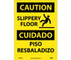 Caution: Slippery Floor Bilingual - Graphic - 14X10 - PS Vinyl - ESC366PB