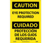 Caution: Eye Protection Required Bilingual - 14X10 - PS Vinyl - ESC485PB