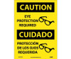 Caution: Eye Protection Required - (Graphic) - Bilingual - 14X10 - PS Vinyl - ESC701PB