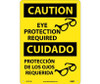 Caution: Eye Protection Required - (Graphic) - Bilingual - 14X10 - Rigid Plastic - ESC701RB