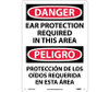 Danger: Ear Protection Required In This Area Bilingual - 14X10 - .040 Alum - ESD134AB