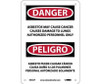 Peligro Asbestos May Cause Cancer Causes  Authorized Personnel Only - 7 X 10 - PS Vinyl - SPD22P
