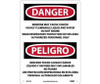 Danger: Peligro Benzene  Area Authorized Personnel Only (Bilingual) - 14 X 10 - .040 Alum - ESD27AB