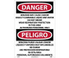 Danger: Peligro Benzene  Area Authorized Personnel Only (Bilingual) - 20 X 14 - .040 Alum - ESD27AC