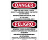 Danger: Peligro Benzene  Area Authorized Personnel Only (Bilingual) - 20 X 14 - Rigid Plastic - ESD27RC