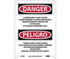 Danger: Peligro Cadmium May Cause Cancer Authorized Personnel Only Only (Bilingual) - 10 X 7 - .040 Alum - ESD28A